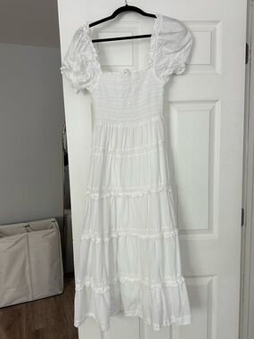 ASTR the Label White Puff Sleeve Dress